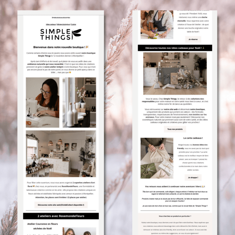 newsletter entreprise locale produit